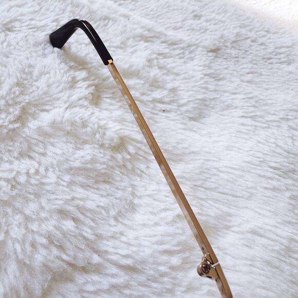 Donna Black W/ Gold Rim Aviator Sunglasses - Picture 6 of 11